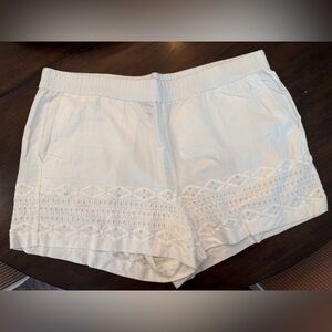 J. Crew White Women's Embroidered Cotton Shorts